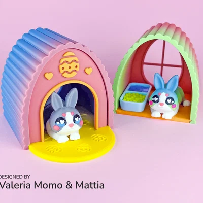 Diorama Cho Thú Cưng Flexi Đáng Yêu, Phiên Bản Chú Thỏ Cute