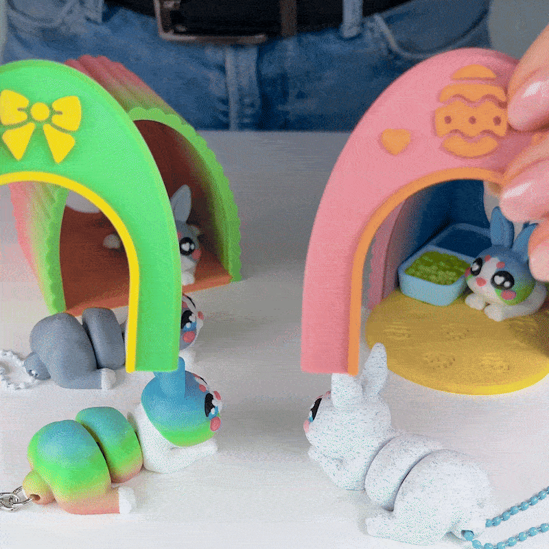 Diorama Cho Thú Cưng Flexi Đáng Yêu, Phiên Bản Chú Thỏ Cute - Image 8