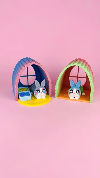 Diorama Cho Thú Cưng Flexi Đáng Yêu, Phiên Bản Chú Thỏ Cute - Image 10