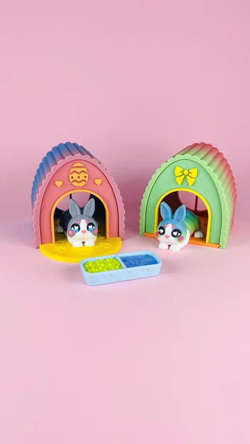 Diorama Cho Thú Cưng Flexi Đáng Yêu, Phiên Bản Chú Thỏ Cute - Image 11