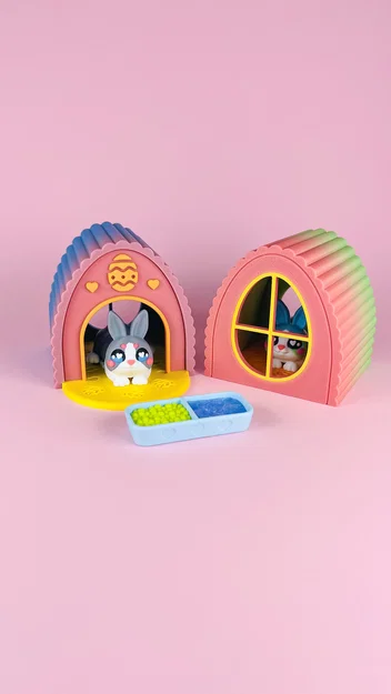 Diorama Cho Thú Cưng Flexi Đáng Yêu, Phiên Bản Chú Thỏ Cute - Image 14