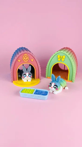 Diorama Cho Thú Cưng Flexi Đáng Yêu, Phiên Bản Chú Thỏ Cute - Image 16
