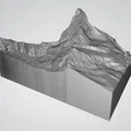 Mô hình 3D đỉnh núi Matterhorn từ dữ liệu địa hình thực tế - Thumbnail 1