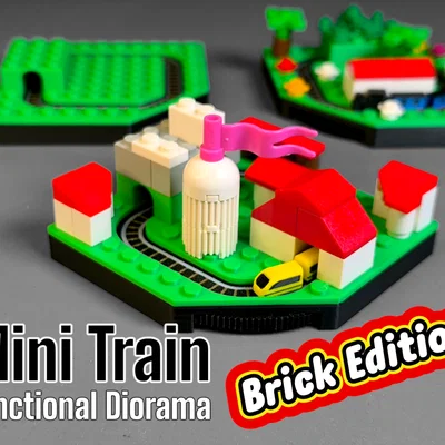 Mini Train - Mô hình tàu hỏa kết hợp gạch lắp ráp diorama
