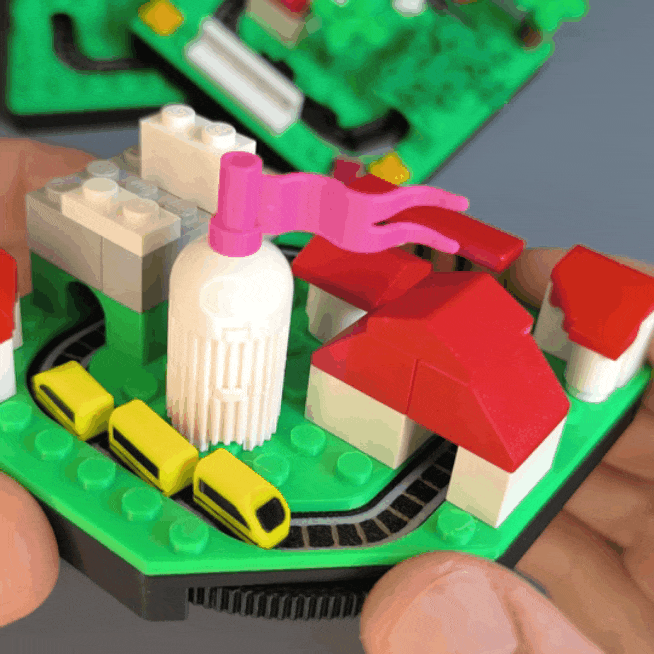 Mini Train - Mô hình tàu hỏa kết hợp gạch lắp ráp diorama