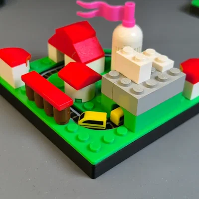 Mini Train - Mô hình tàu hỏa kết hợp gạch lắp ráp diorama