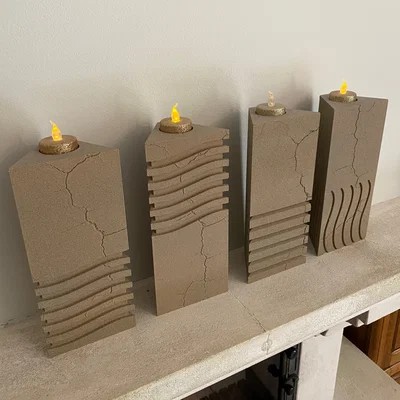 Bộ đá nguyên tố The Fifth Element 1:1 - Đế nến tealight