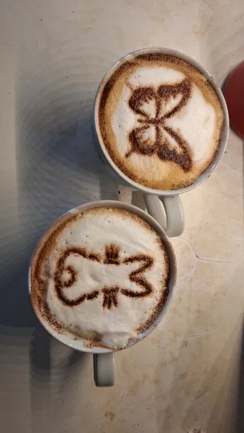 Khuôn rắc bột trang trí cà phê chủ đề Phục Sinh (Easter cappuccino decoration) - Image 1