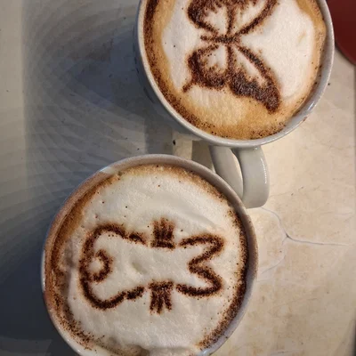 Khuôn rắc bột trang trí cà phê chủ đề Phục Sinh (Easter cappuccino decoration)
