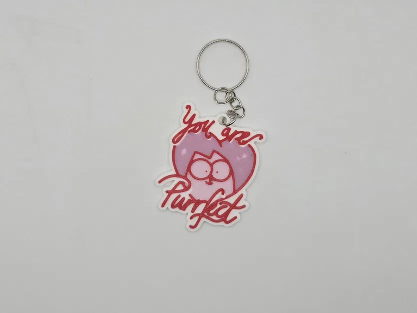 Móc khóa Simon's Cat "You are Purrfect" - Image 1