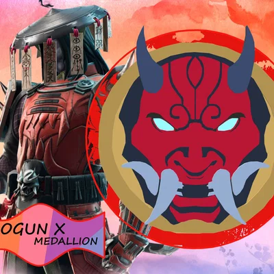 Mô hình 3D huy chương Fortnite Medallion (Shogun X) chi tiết