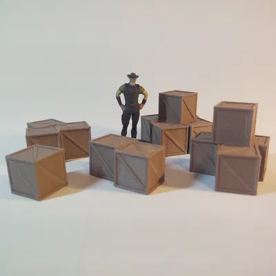 Bộ mô hình thùng gỗ Scatter Terrain cho game DnD và TTRPG