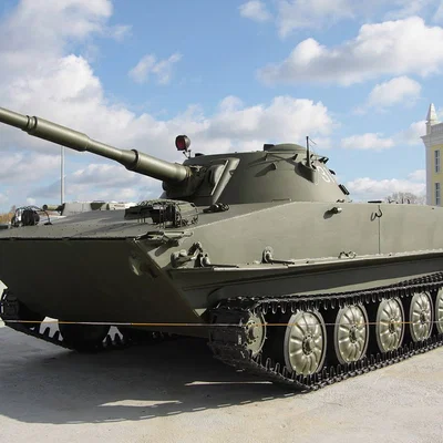 Mô hình xe tăng lội nước PT-76B - Thiết kế tháp pháo di chuyển