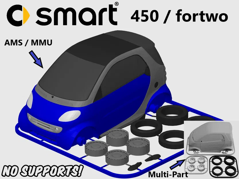 Mô hình Smart 450 / ForTwo Kit Card (tỷ lệ 1:24) - Image 1