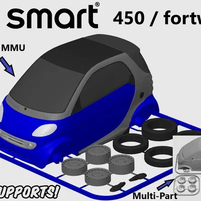 Mô hình Smart 450 / ForTwo Kit Card (tỷ lệ 1:24)