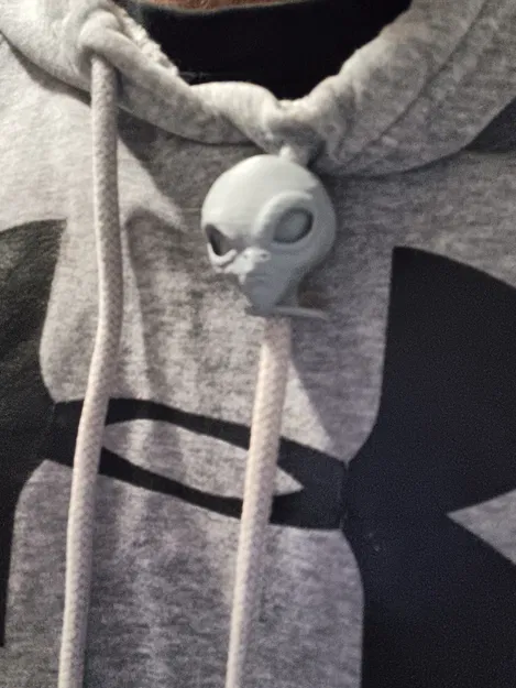 Mẫu in 3D đầu người ngoài hành tinh (Alien Head Bead) trang trí dây áo - Image 1