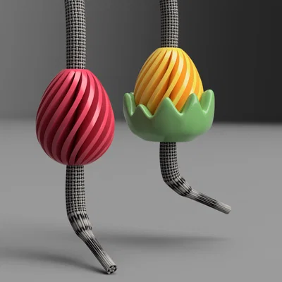 Hạt trang trí 3D hình quả trứng Easter Egg độc đáo
