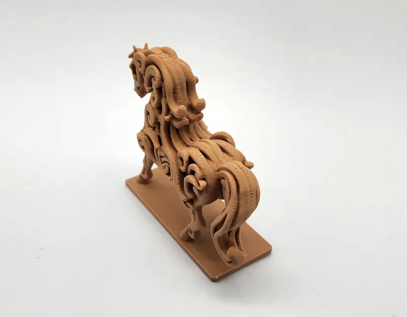 Mô hình Ngựa chạm khắc gỗ (Wood-Carved Horse) - Image 4