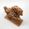 Mô hình Ngựa chạm khắc gỗ (Wood-Carved Horse) - Thumbnail 5