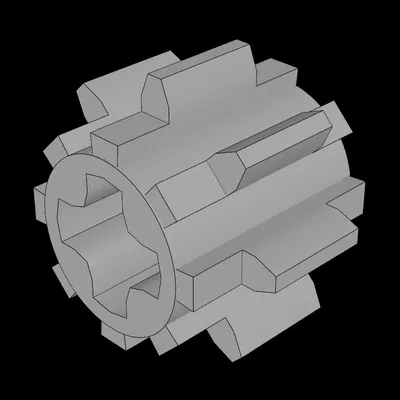 Bánh răng Technic 8 răng in 3D tương thích LEGO Technic