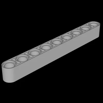 Thanh dầm 9 lỗ Technic tương thích LEGO (Mô hình 3D)