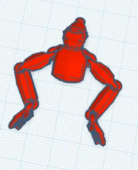 Mô hình khỉ đột cử động linh hoạt đội mũ mùa đông (Gorilla Tag) - Image 1