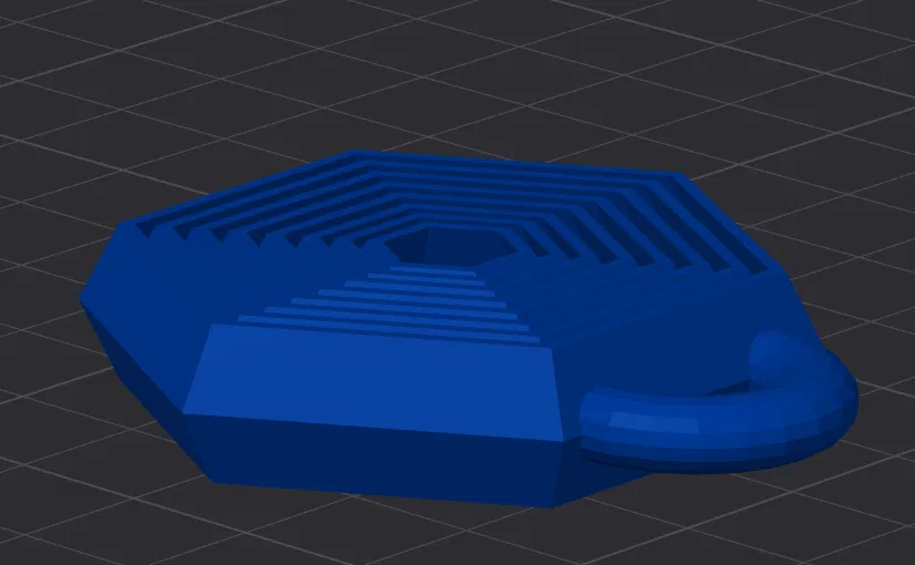 Móc khóa Fidget hình lục giác - Phụ kiện giải trí 3D nhỏ gọn - Image 1