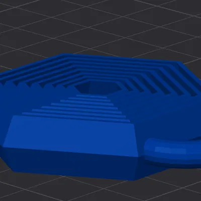 Móc khóa Fidget hình lục giác - Phụ kiện giải trí 3D nhỏ gọn