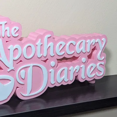 Mô hình trang trí logo The Apothecary Diaries in 3D đẹp mắt