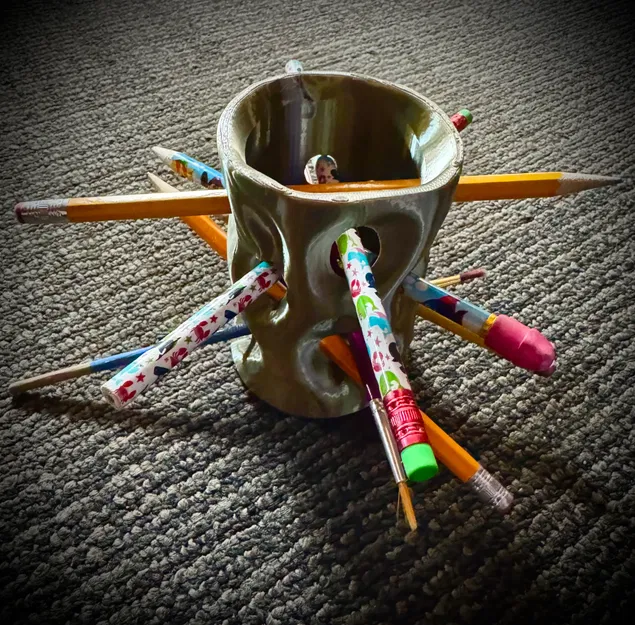 Ống cắm bút trừu tượng / Trò chơi rút bút thả bóng - Image 3