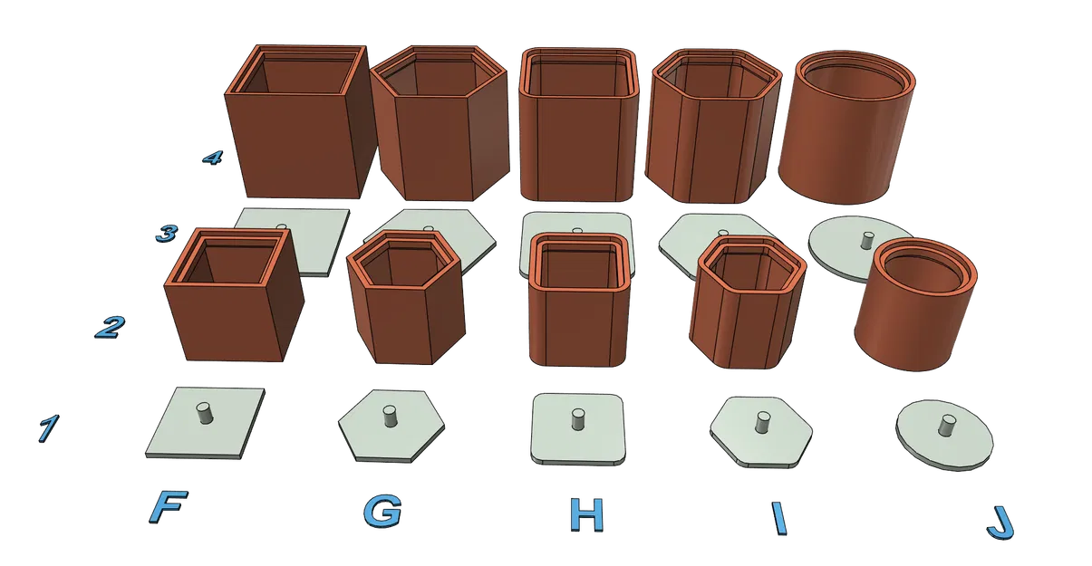 Bộ sưu tập hộp và lọ đa năng in 3D không cần support - Image 1