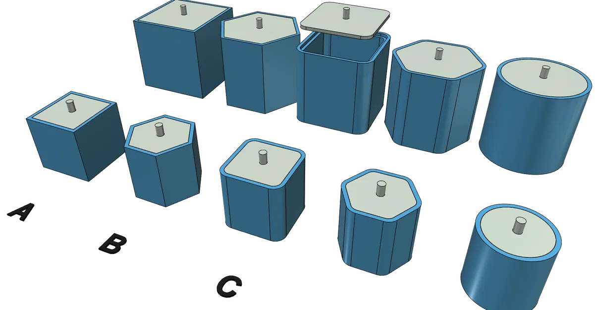 Bộ sưu tập hộp và lọ đa năng in 3D không cần support - Image 8