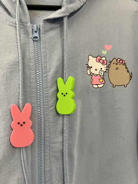 Phụ kiện trang trí dây áo Hoodie hình thỏ Peeps dễ thương - Image 1