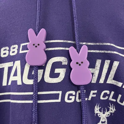 Phụ kiện trang trí dây áo Hoodie hình thỏ Peeps dễ thương