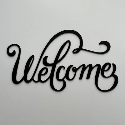 Mô hình trang trí chữ Welcome treo tường tinh tế cho gia đình