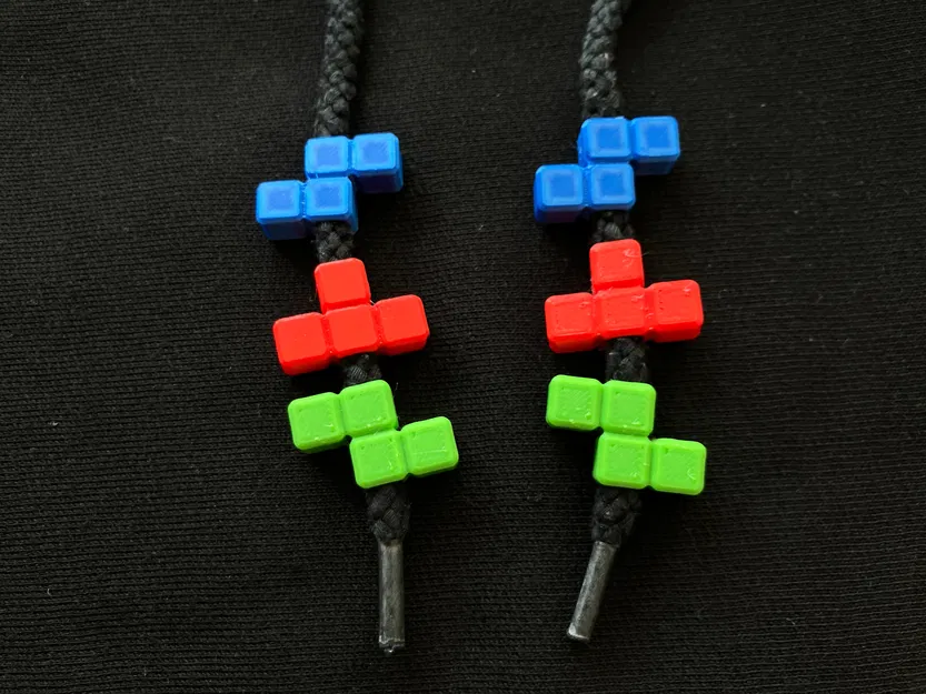 Phụ kiện trang trí dây giày hình khối Tetris in 3D đầy màu sắc - Image 2