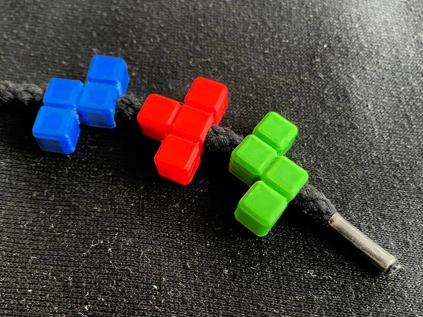 Phụ kiện trang trí dây giày hình khối Tetris in 3D đầy màu sắc - Image 3