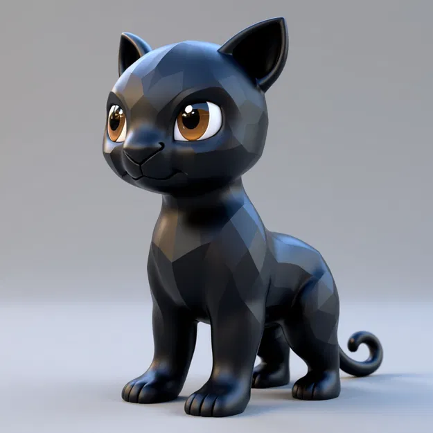 Mô hình Black Panther thiết kế hình học hiện đại - Image 1