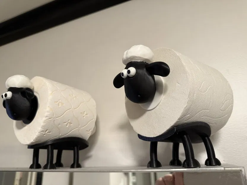 Mô hình Cừu Shaun cho lõi giấy vệ sinh 37mm - Image 1