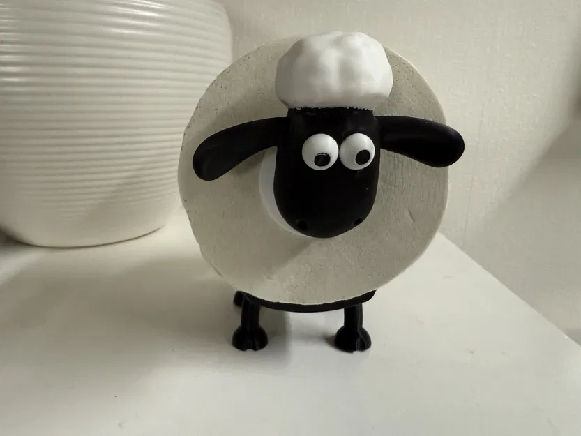 Mô hình Cừu Shaun cho lõi giấy vệ sinh 37mm - Image 2