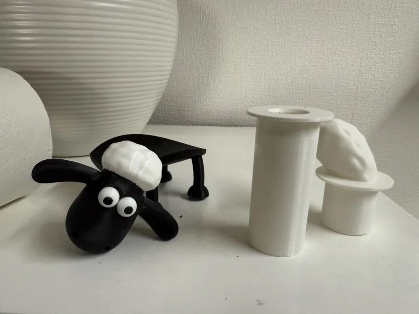 Mô hình Cừu Shaun cho lõi giấy vệ sinh 37mm - Image 3