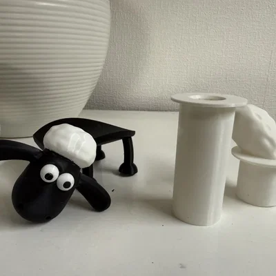 Mô hình Cừu Shaun cho lõi giấy vệ sinh 37mm