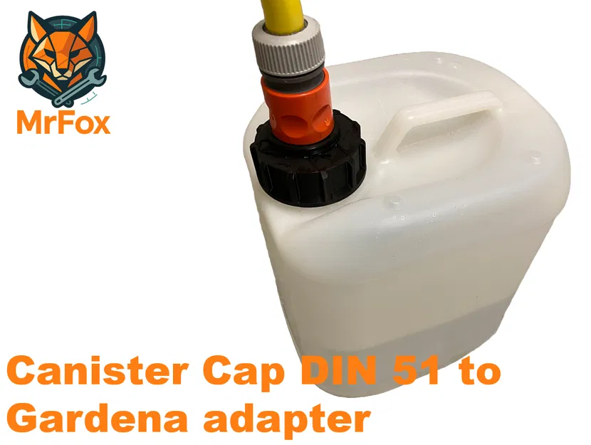 Bộ chuyển đổi nắp can DIN 51 sang đầu nối Gardena - Image 1