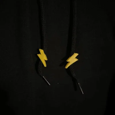 Phụ kiện trang trí dây áo hoodie hình tia sét (Lightning Bead Charm)