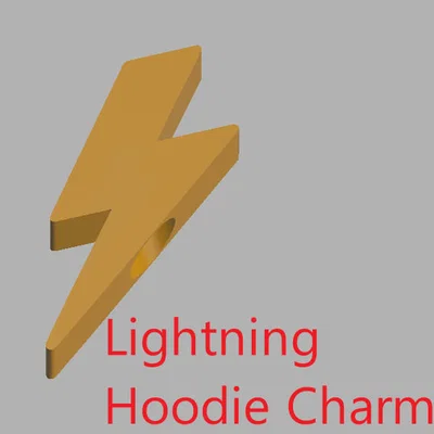 Phụ kiện trang trí dây áo hoodie hình tia sét (Lightning Bead Charm)