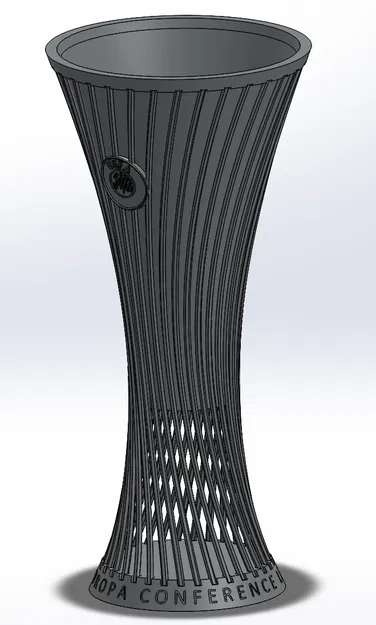Mô hình 3D Cúp vô địch UEFA Conference League ấn tượng - Image 1