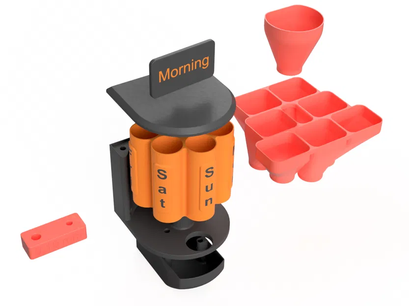 Hộp đựng thuốc Revolver từ tính, tùy chỉnh được - Image 7