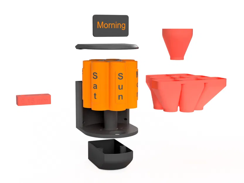 Hộp đựng thuốc Revolver từ tính, tùy chỉnh được - Image 9