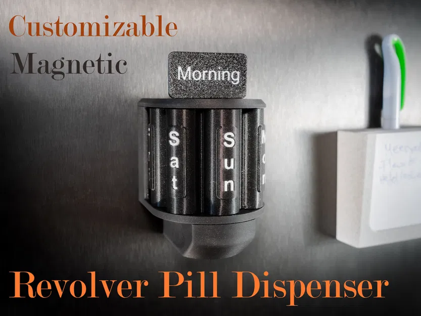 Hộp đựng thuốc Revolver từ tính, tùy chỉnh được - Image 12