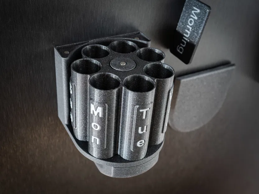 Hộp đựng thuốc Revolver từ tính, tùy chỉnh được - Image 13